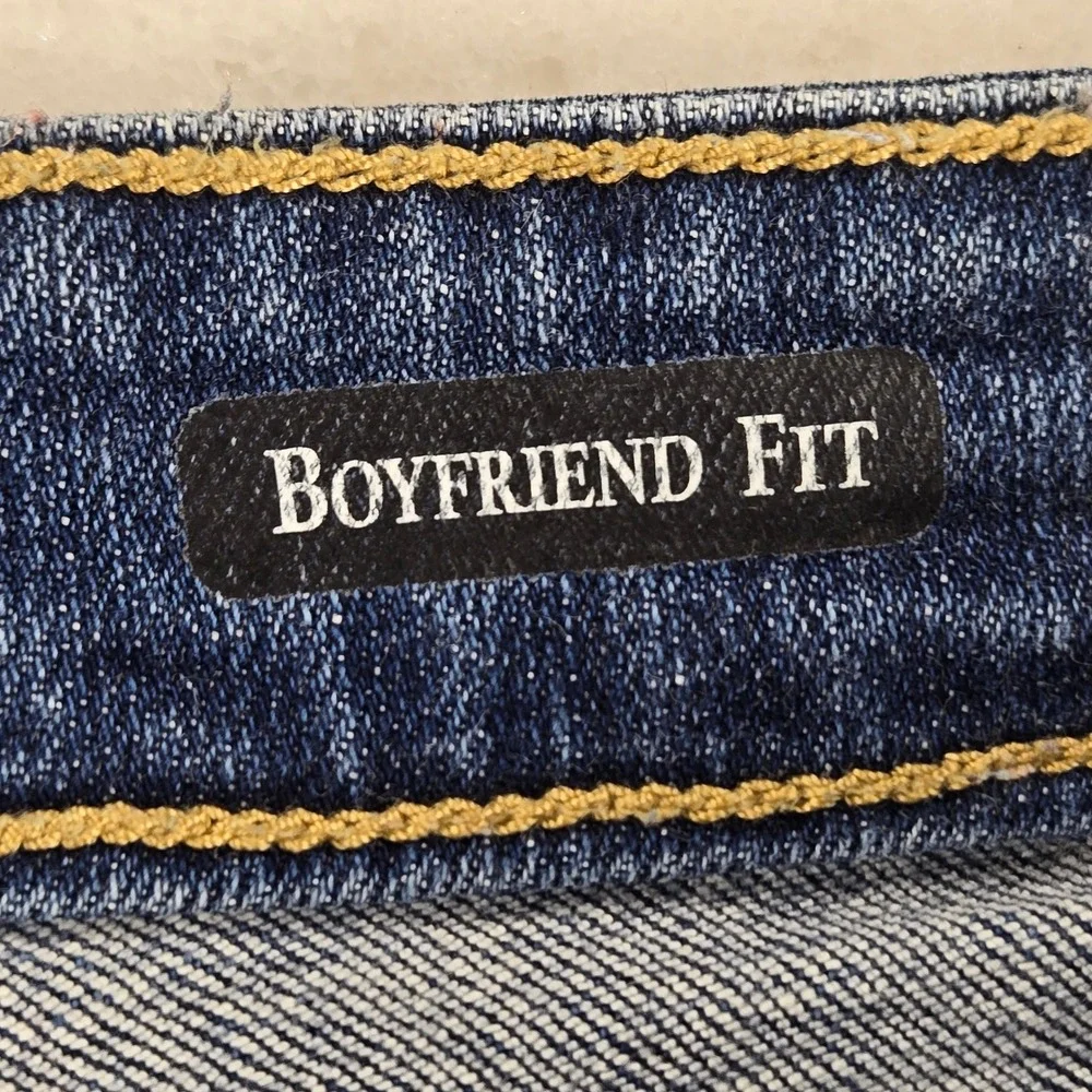 Judy Blue Boyfriend Jeans 11/30 Blue Distressed Ripped Denim Casual‎ Streetwear